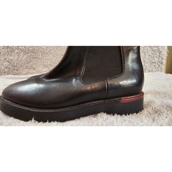 NEW Saint G Aster Black Leather Handcrafted Chelsea Boots Ankle Booties sz 8 - Picture 3 of 7
